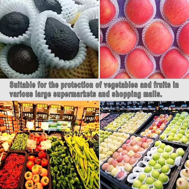 HanyHere 50 Pieces Fruit Protection Bags Foam Mesh Keep Safe Mesh Sleeves for Large Supermarkets, Fruit Shops (Red-10x6cm) - Image 5